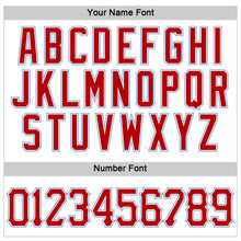 Laden Sie das Bild in den Galerie-Viewer, Custom White Red-Light Blue Authentic Sleeveless Baseball Jersey