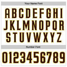 Laden Sie das Bild in den Galerie-Viewer, Custom White Brown-Gold Authentic Sleeveless Baseball Jersey