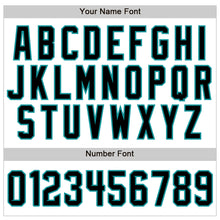 Laden Sie das Bild in den Galerie-Viewer, Custom White Black-Teal Authentic Sleeveless Baseball Jersey