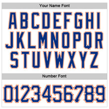 Laden Sie das Bild in den Galerie-Viewer, Custom White Royal-Orange Authentic Sleeveless Baseball Jersey