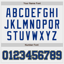 Laden Sie das Bild in den Galerie-Viewer, Custom White Royal-Gold Authentic Baseball Jersey