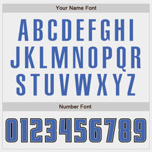 Laden Sie das Bild in den Galerie-Viewer, Custom White Blue-Gray Authentic Baseball Jersey