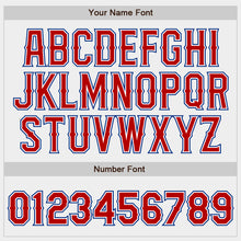 Laden Sie das Bild in den Galerie-Viewer, Custom White Red-Royal Authentic Baseball Jersey