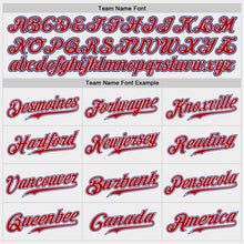 Laden Sie das Bild in den Galerie-Viewer, Custom White Red-Royal Authentic Baseball Jersey