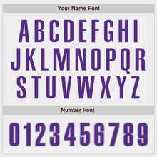 Laden Sie das Bild in den Galerie-Viewer, Custom White Purple-Gray Authentic Baseball Jersey