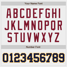 Laden Sie das Bild in den Galerie-Viewer, Custom White Navy-Gold Authentic Baseball Jersey