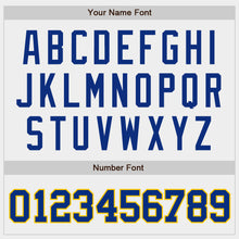 Charger l'image dans la galerie, Custom White Royal-Gold Authentic Baseball Jersey