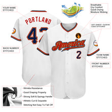 Laden Sie das Bild in den Galerie-Viewer, Custom White Navy-Old Gold Authentic Baseball Jersey