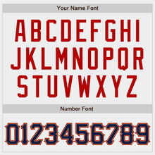 Laden Sie das Bild in den Galerie-Viewer, Custom White Navy-Old Gold Authentic Baseball Jersey