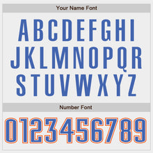 Laden Sie das Bild in den Galerie-Viewer, Custom White Blue-Orange Authentic Baseball Jersey