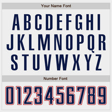 Laden Sie das Bild in den Galerie-Viewer, Custom White Navy-Red Authentic Baseball Jersey