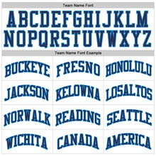 Загрузить изображение в средство просмотра галереи, Custom White Blue-Navy Authentic Throwback Basketball Jersey