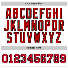 Загрузить изображение в средство просмотра галереи, Custom White Red-Black Authentic Throwback Basketball Jersey