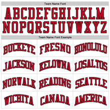 Загрузить изображение в средство просмотра галереи, Custom White Red-Black Authentic Throwback Basketball Jersey
