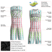 Загрузить изображение в средство просмотра галереи, Custom White White-Red Round Neck Sublimation Basketball Suit Jersey