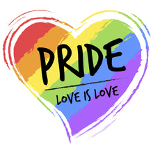 Загрузить изображение в средство просмотра галереи, Custom White Purple-Light Blue Rainbow Colored Heart For Pride Love Is Love LGBT Performance T-Shirt