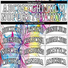 Laden Sie das Bild in den Galerie-Viewer, Custom White White-Black Round Neck Sublimation Basketball Suit Jersey