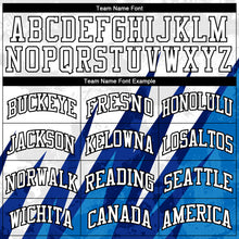 Laden Sie das Bild in den Galerie-Viewer, Custom White White-Royal Round Neck Sublimation Basketball Suit Jersey