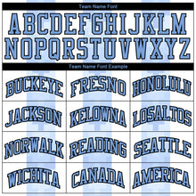 Загрузить изображение в средство просмотра галереи, Custom White Light Blue-Black Round Neck Sublimation Basketball Suit Jersey