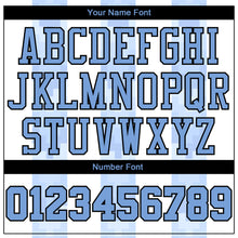 Загрузить изображение в средство просмотра галереи, Custom White Light Blue-Black Round Neck Sublimation Basketball Suit Jersey