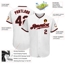 Laden Sie das Bild in den Galerie-Viewer, Custom White Black-Red Authentic Baseball Jersey