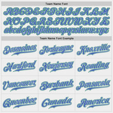 Laden Sie das Bild in den Galerie-Viewer, Custom White Blue-Kelly Green Authentic Baseball Jersey