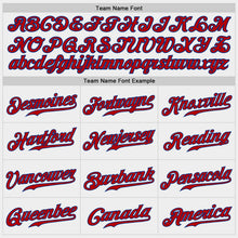 Load image into Gallery viewer, Custom White Red-Royal Authentic Baseball Jersey