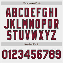 Laden Sie das Bild in den Galerie-Viewer, Custom White Crimson-Black Authentic Baseball Jersey