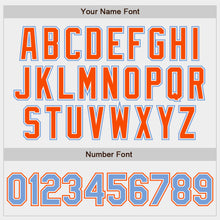 Laden Sie das Bild in den Galerie-Viewer, Custom White Powder Blue-Orange Authentic Baseball Jersey