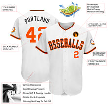 Laden Sie das Bild in den Galerie-Viewer, Custom White Orange-Black Authentic Baseball Jersey