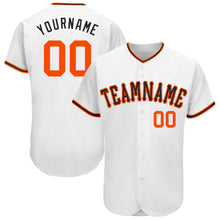 Laden Sie das Bild in den Galerie-Viewer, Custom White Orange-Black Authentic Baseball Jersey