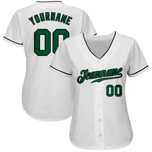 Загрузить изображение в средство просмотра галереи, Custom White Kelly Green-Black Authentic Baseball Jersey