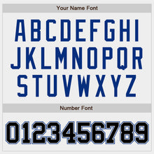 Laden Sie das Bild in den Galerie-Viewer, Custom White Black-Royal Authentic Baseball Jersey