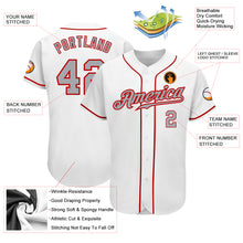 Laden Sie das Bild in den Galerie-Viewer, Custom White Gray-Red Authentic Baseball Jersey
