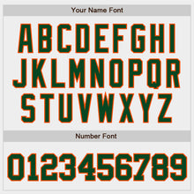 Загрузить изображение в средство просмотра галереи, Custom White Green-Orange Authentic Baseball Jersey