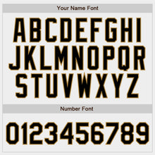 Charger l'image dans la galerie, Custom White Black Pinstripe Black Old Gold-Red Authentic Baseball Jersey