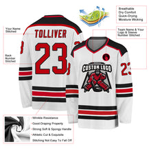 Charger l'image dans la galerie, Custom White Red-Black Hockey Jersey