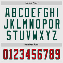 Load image into Gallery viewer, Custom White Red-Green Hockey Jersey