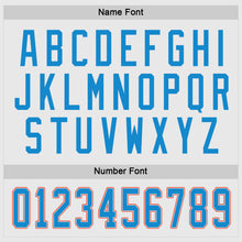 Load image into Gallery viewer, Custom White Blue-Orange Hockey Jersey