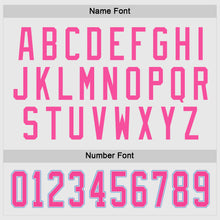 Load image into Gallery viewer, Custom White Pink-Light Blue Hockey Jersey