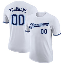 Загрузить изображение в средство просмотра галереи, Custom White Navy-Powder Blue Performance T-Shirt