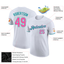Загрузить изображение в средство просмотра галереи, Custom White Pink-Teal Performance T-Shirt