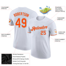 Загрузить изображение в средство просмотра галереи, Custom White Orange-Gray Performance T-Shirt