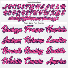 Laden Sie das Bild in den Galerie-Viewer, Custom White Dark Purple Black-Pink Authentic Baseball Jersey