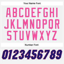 Laden Sie das Bild in den Galerie-Viewer, Custom White Dark Purple Black-Pink Authentic Baseball Jersey