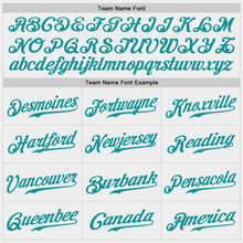 Загрузить изображение в средство просмотра галереи, Custom White Teal Authentic Baseball Jersey