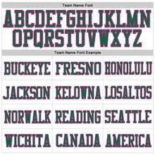 Загрузить изображение в средство просмотра галереи, Custom White Kelly Green-Hot Pink Mesh Authentic Football Jersey