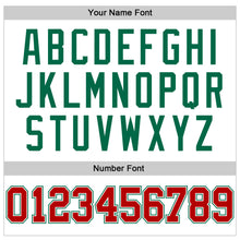 Load image into Gallery viewer, Custom White Red-Kelly Green Authentic Throwback Basketball Jersey