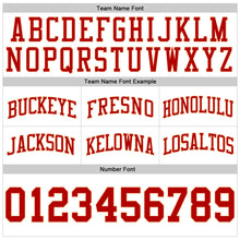 Load image into Gallery viewer, Custom White Red-Cream Authentic Throwback Basketball Shorts