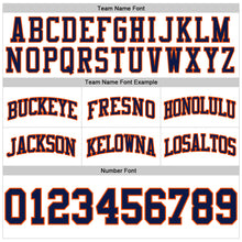 Загрузить изображение в средство просмотра галереи, Custom White Navy-Orange Authentic Throwback Basketball Shorts